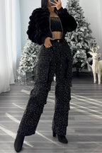 High Waisted Diamanté Rhinestone Jeans